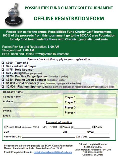 charity golf tournament registration form|Golf Tournament Entry Forms .